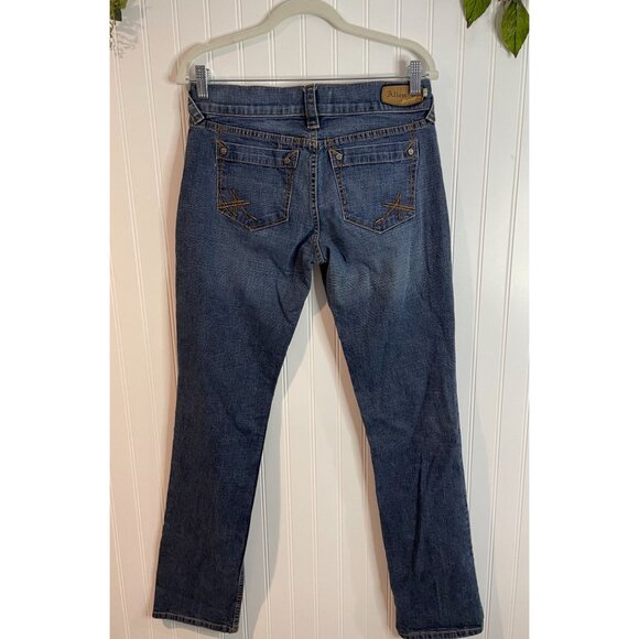 Allen B. Womens Denim Jeans Sz 29 Straight Leg Medium Wash Cotton Blend Stretch - Picture 4 of 15